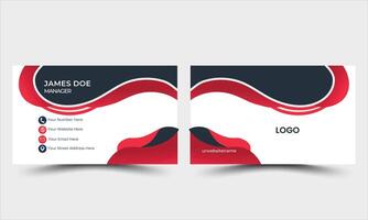 Simple and Creative and modern business card template. Portrait orientation. Horizontal layout. vector