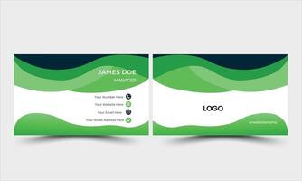 Simple and Creative and modern business card template. Portrait orientation. Horizontal layout. vector