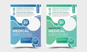 Corporate Business Flyer poster pamphlet brochure cover design layout background, two colors scheme in A4 size vector