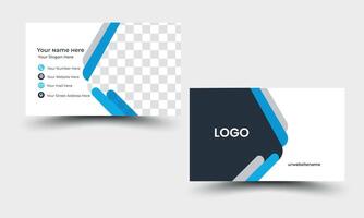 Modern creative simple clean business card template design. vector