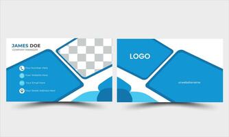 Simple and Creative and modern business card template. Portrait orientation. Horizontal layout. vector