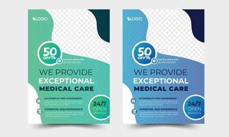 Corporate Business Flyer poster pamphlet brochure cover design layout background, two colors scheme in A4 size vector