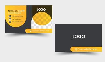 business card design or double sided business card template modern and clean style vector