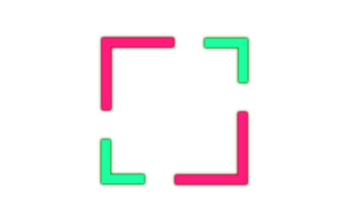 Element frame square retro 80s-90s style. png