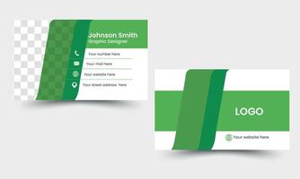 Modern simple clean business card template design. Two-sided business card. vector