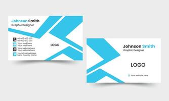 Creative and modern business card template. Portrait orientation. Horizontal layout. vector