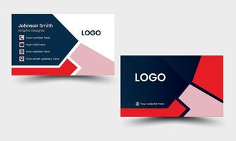Modern simple clean business card template design. Two-sided business card. vector