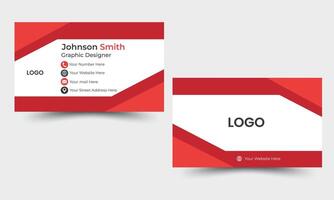 Modern simple clean business card template design. Two-sided business card. vector
