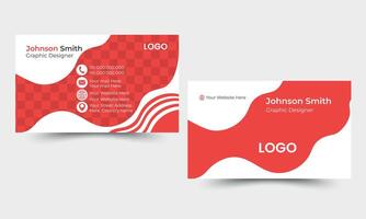 Creative and modern business card template. Portrait orientation. Horizontal layout. vector