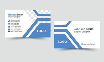 Creative and modern business card template. Portrait orientation. Horizontal layout. vector
