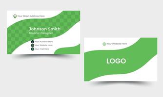 Modern simple clean business card template design. Two-sided business card. vector