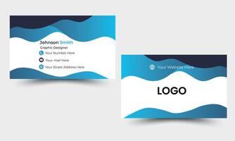 Modern simple clean business card template design. Two-sided business card. vector