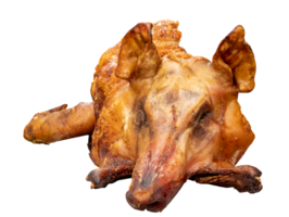 Whole roasted suckling pig isolated with clipping path in file format png