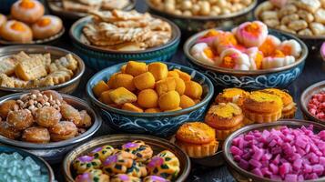 Assorted Bowls Filled With Various Foods photo