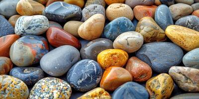 Assorted Colorful Rocks photo