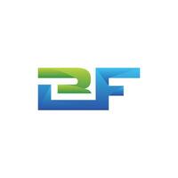 Iconic Initial BF Geometric Modern Technology Business Logo vector