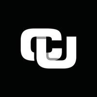 Modern Typography CU Or UC Simplicity Business Icon Logo Design vector