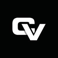 Initial CV Simplicity Monogram Geometric Business Icon Design Logo vector