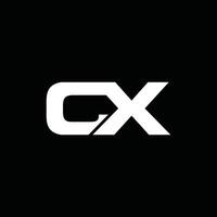 Initial CX Simple Modern Business Icon Design Logo Template vector