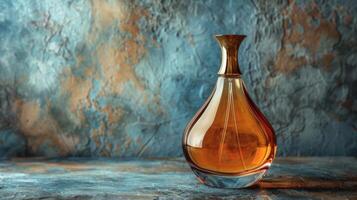 Cologne Bottle on Stone Wall photo