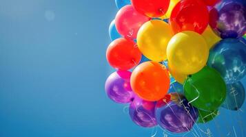 Colorful Balloons Floating in the Air photo