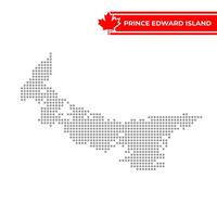 Dotted map of Prince Edward Island is a province of Canada vector