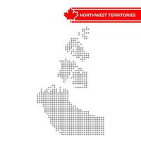Dotted map of Northwest Territories in Canada vector