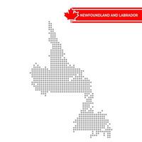 Dotted map of Newfoundland and Labrador is a province of Canada vector