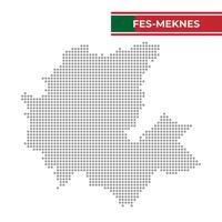 Dotted map of Fes-Meknes Region in Morocco vector