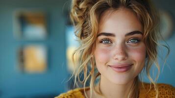 Smiling Person in Close Up photo