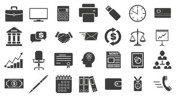 Business icons set. Icons are used in business as well as management and similar areas. vector