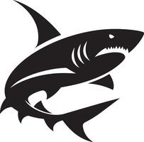 Black shark image in white background vector