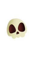 A Skull With Red Eyes on a Transparent Background png