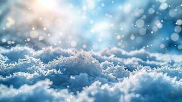 Snow-Covered Ground With Trees photo