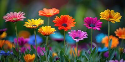 Flowers Scattered Across Grass photo