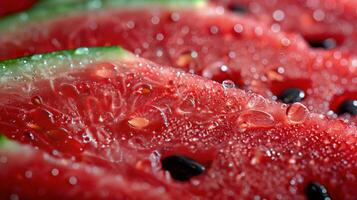 Slices of Watermelon With Seeds photo