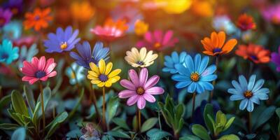 Flowers Scattered Across Grass photo