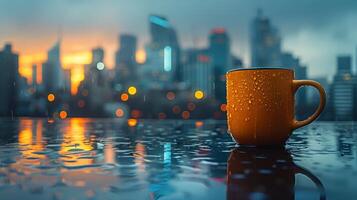 Coffee Cup on Table photo