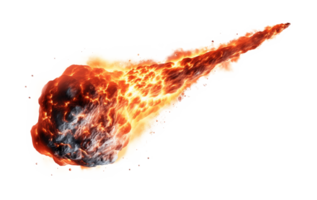 Meteor With Tail Isolated on Transparent Background png