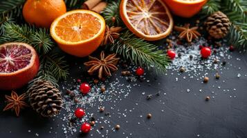 Fresh Produce Arranged on a Wooden Surface With a Green Word photo