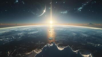Earth Viewed From Space Station photo