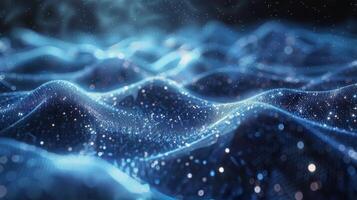 Computer Generated Image of Waves and Stars photo