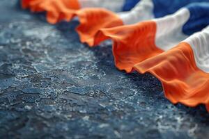 Textured Indian Flag With Ashoka Chakra Detail photo