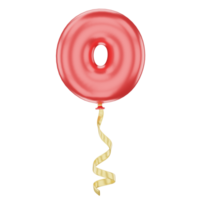 3D Balloon Alphabet O Icon Illustration for uiux, web, app, infographic, etc png