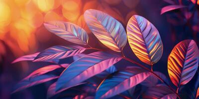 Blurry Palm Tree Leaves photo