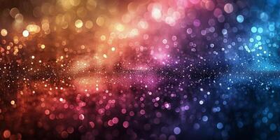 Blurry Colorful Lights on Black Background photo