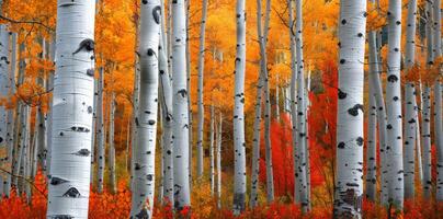 Aspen Trees in Autumn Foliage, Colorado photo