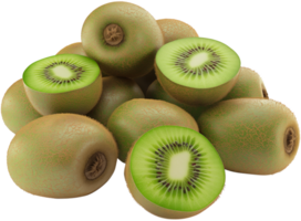 fresh group of kiwi Isolated on a Transparent Background png