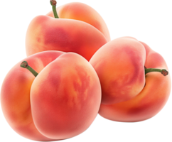 A fresh group of peach isolated on a transparent background png