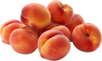 Delicious group of peach isolated on a transparent background png